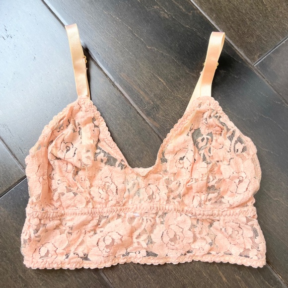 Underprotection 'Kira' longline lace bralette and panty, blush, S - Picture 8 of 16